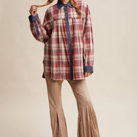 Lace Inset Flare Pants