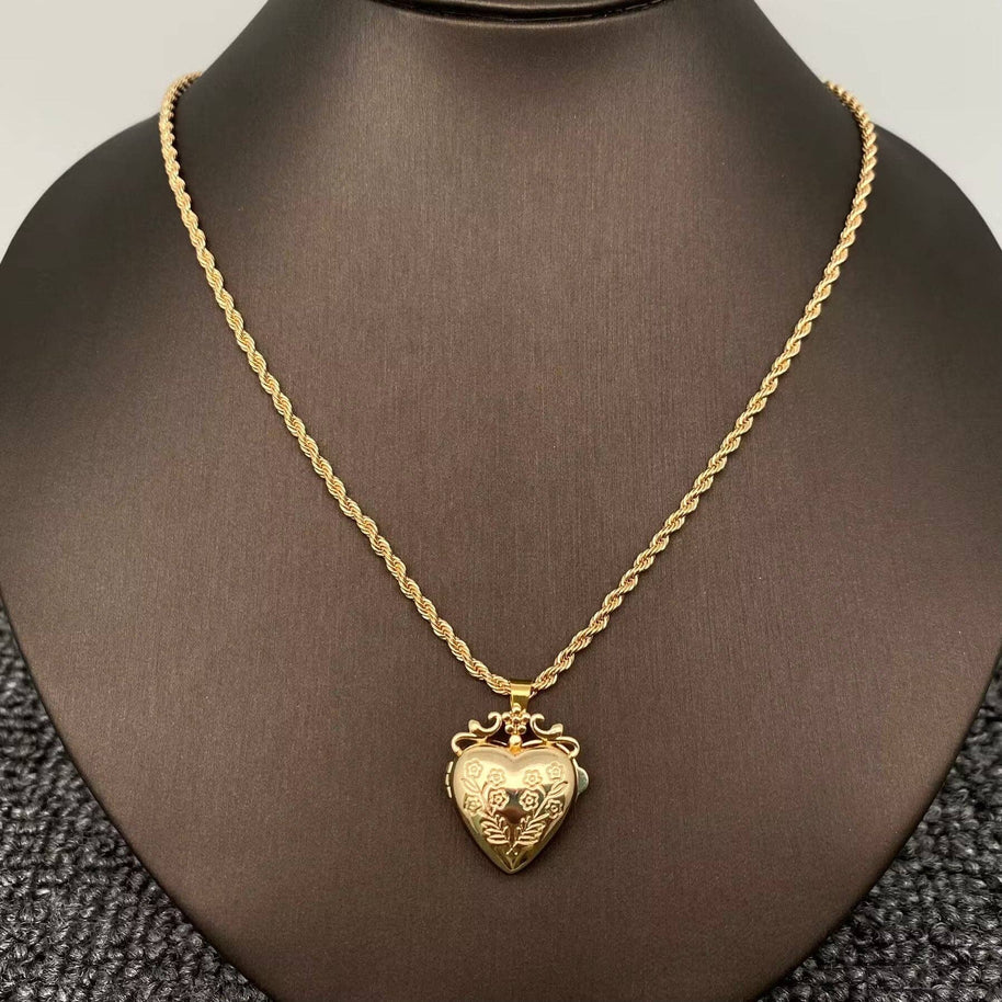 GP Heart Locket Necklace Openable