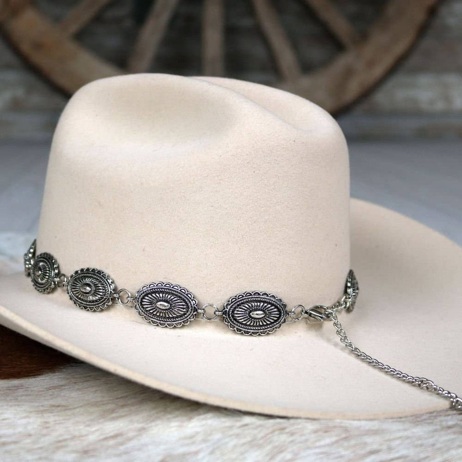 Antiqued Oval Hat Band
