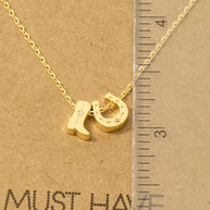 Boots Horse Shoe Charm Necklace
