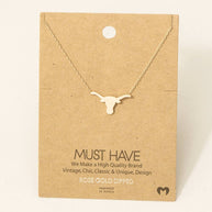 Dainty Bull Head Necklace