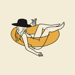 Float Cowgirl Minimal Western Art Print
