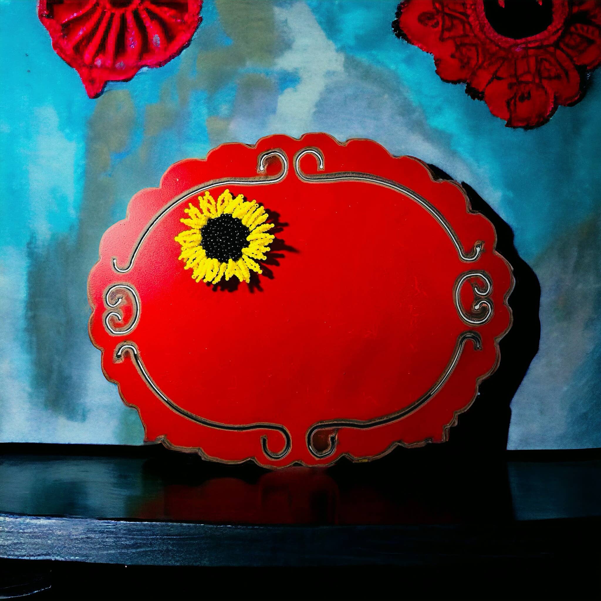 Metal Sunflower Frame with Magnet