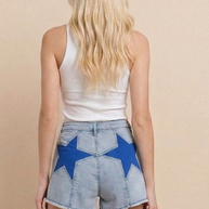 Blue Star Denim Shorts