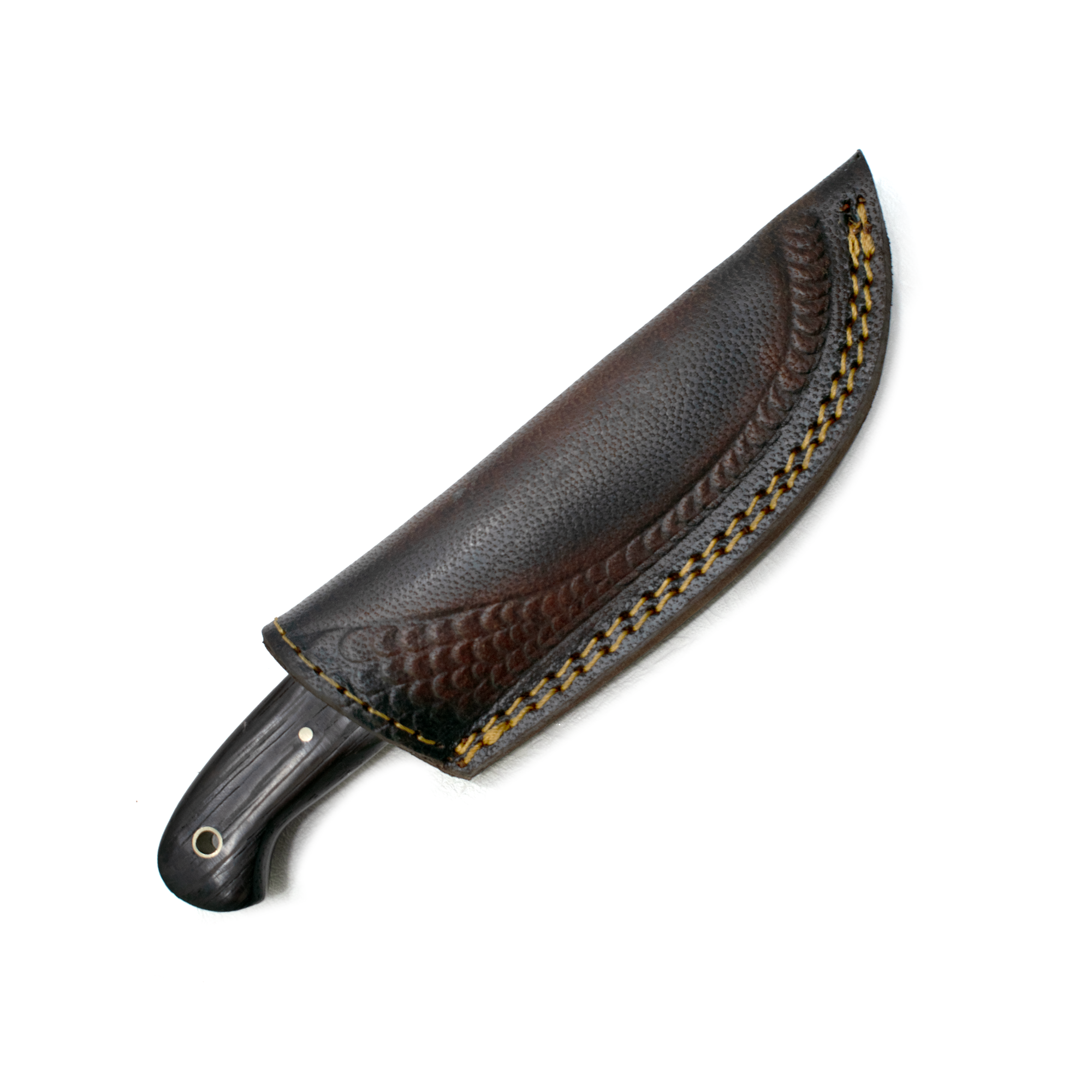 Damascus Knife Horn & Bone Handle, Handmade