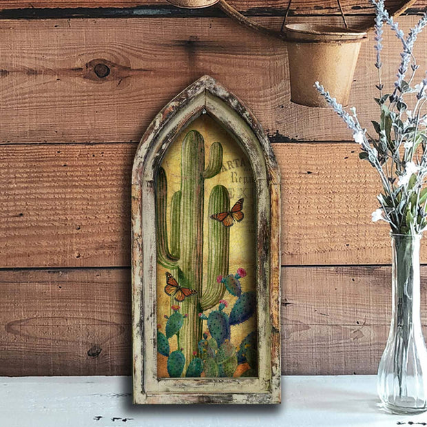 Cactus Arch Wood Art