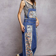Patchwork & Studs Overalls