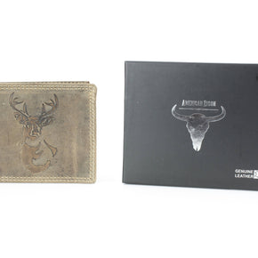 Men’s Bi-Fold Wallet with Deer