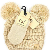 C.C Baby Pom Beanie and Mitten Set