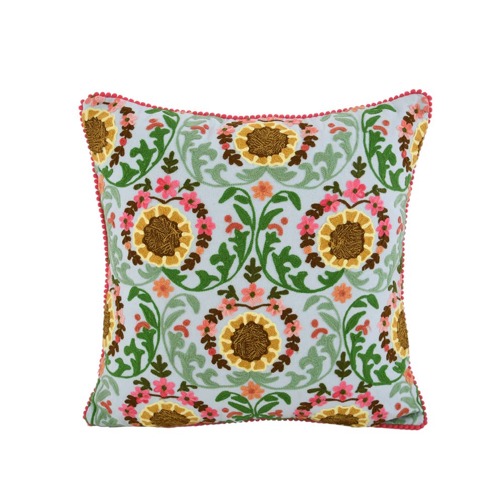 Crossflower Puzzle Pillow 18x18