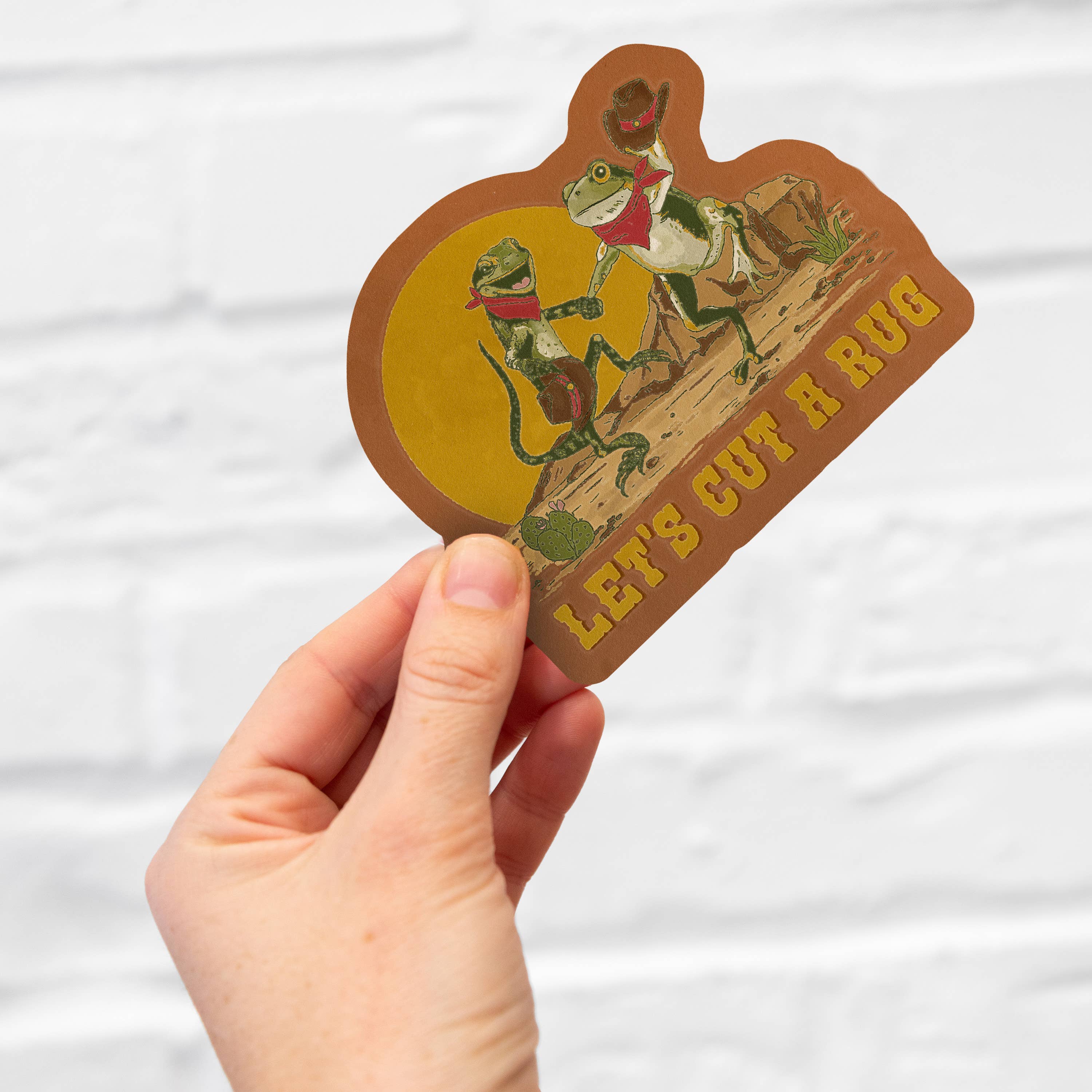 Let's Cut A Rug Sticker