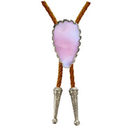 Gemstone Bolo Tie - Pink Opal