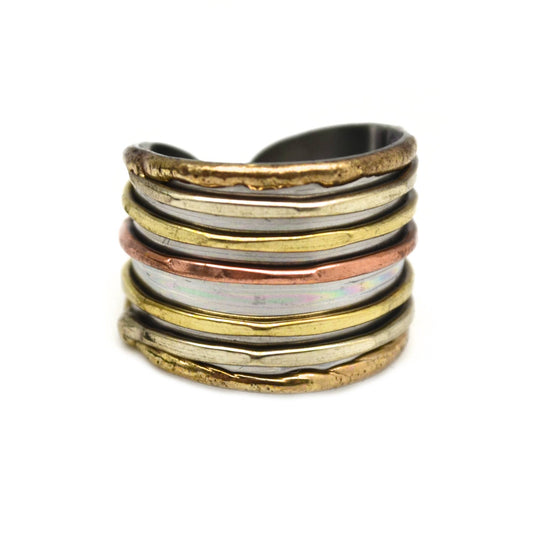 Mixed Metal Cuff Ring