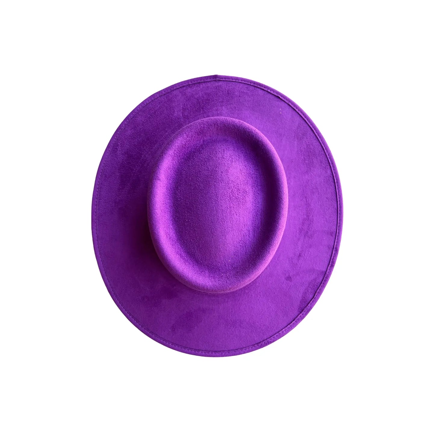 Vegan Suede Crown Top Hat