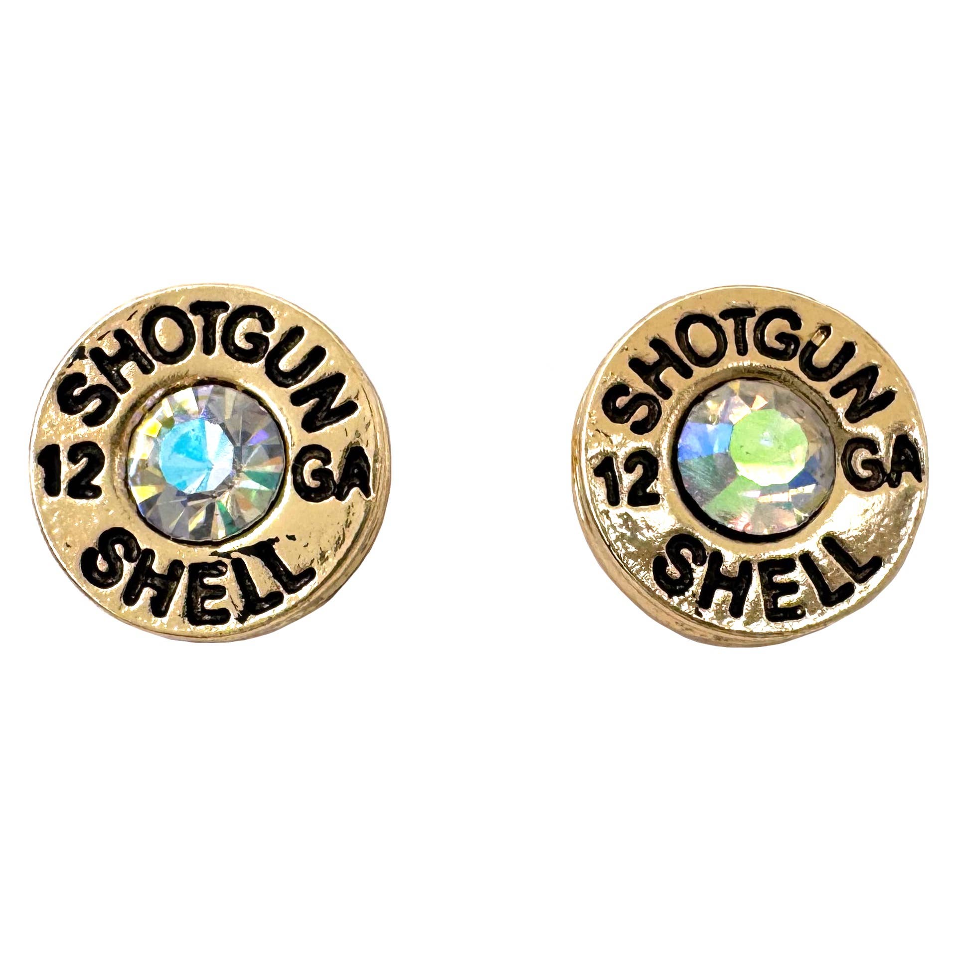 Bullet Shell Rhinestone Western Earring