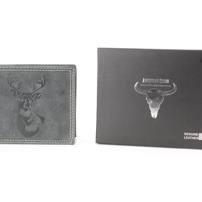 Men’s Bi-Fold Wallet with Deer