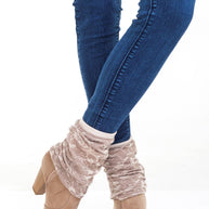 Floral OTK Slouch Boot Sock, Cream