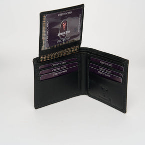 American Bison Bifold Wallet with 3D Horse Embossing