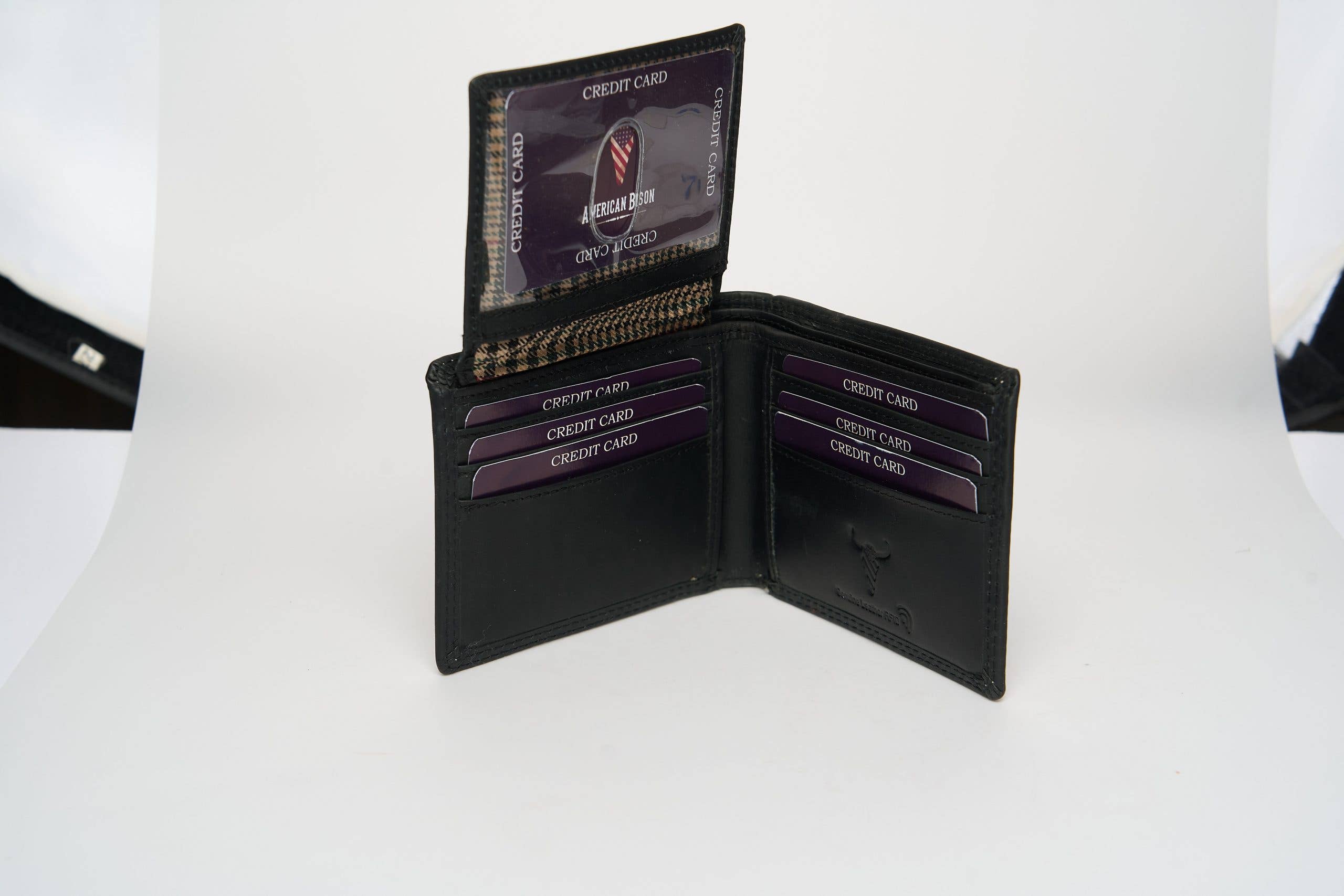 American Bison Bifold Wallet with 3D Horse Embossing