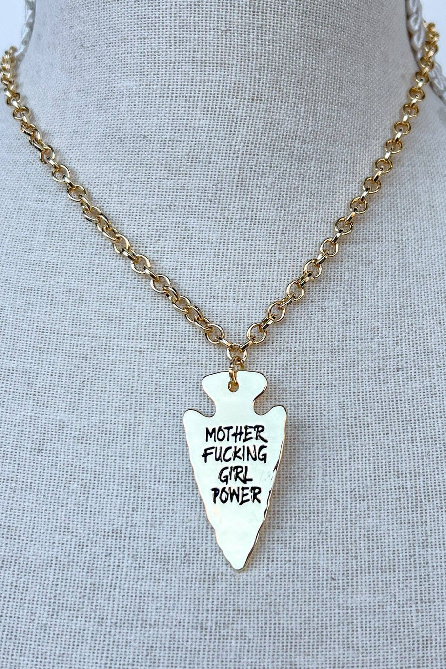 Girl Power Necklace in Gold