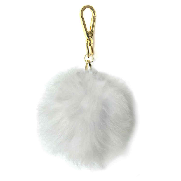 Alpaca Keychain Pom Poms | 6" | White