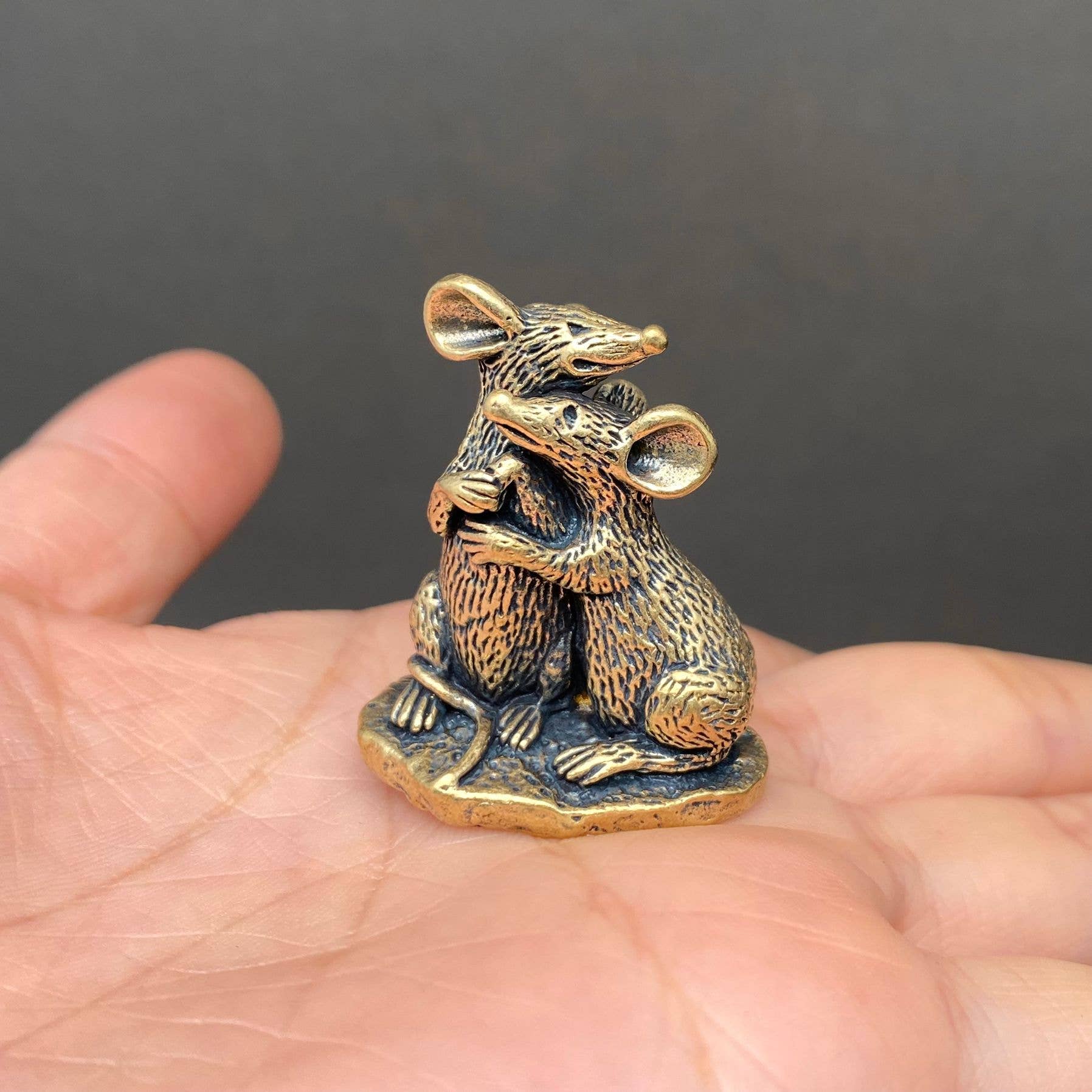 Mouse Brass Figurine