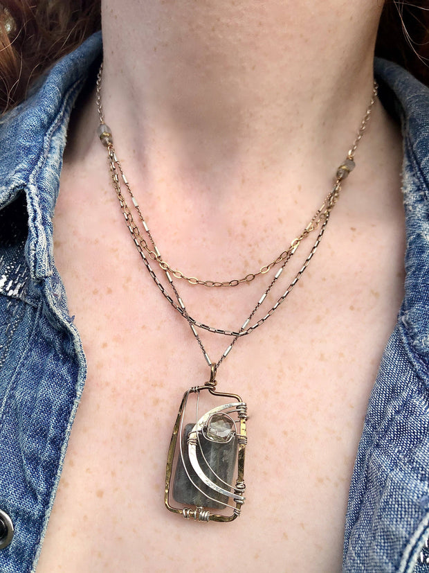 Green Amethyst Layered Necklace