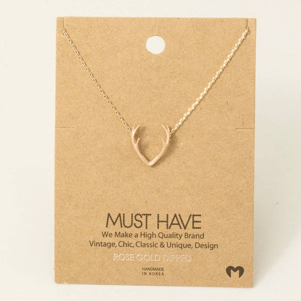 Antler Pendant Necklace