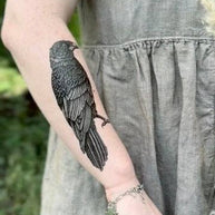 Raven Temporary Tattoo