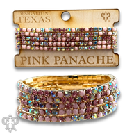 Prong set rhinestone bead bracelets, several colors
