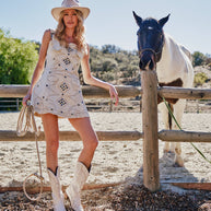 Denim Buckle Dress, Sand
