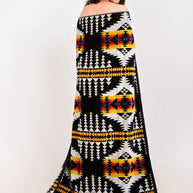 Beach Towel, Santa Fe White & Black