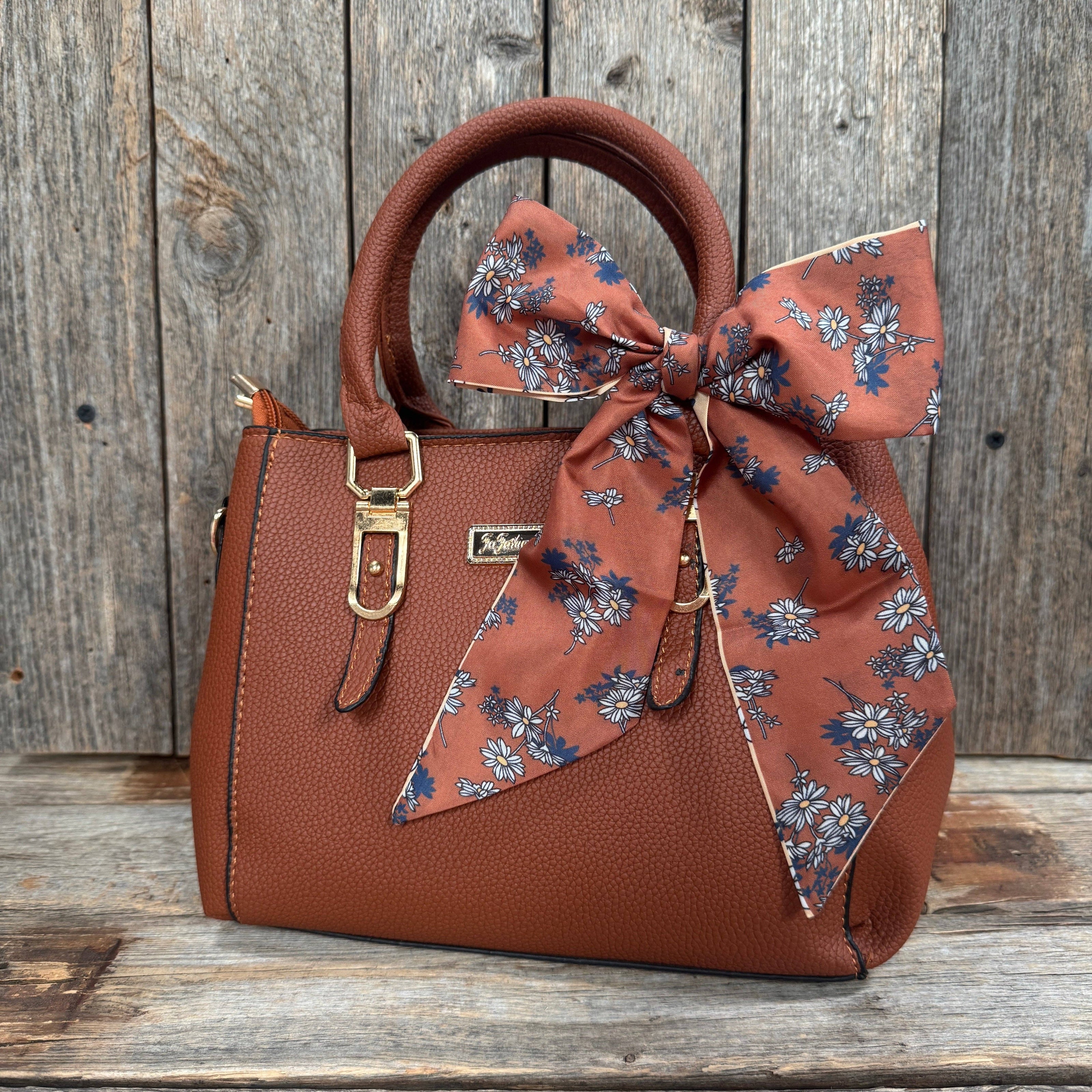 Brown and Tan Western Skinny Mini Wild Rag / Cowgirl Necktie #TW137
