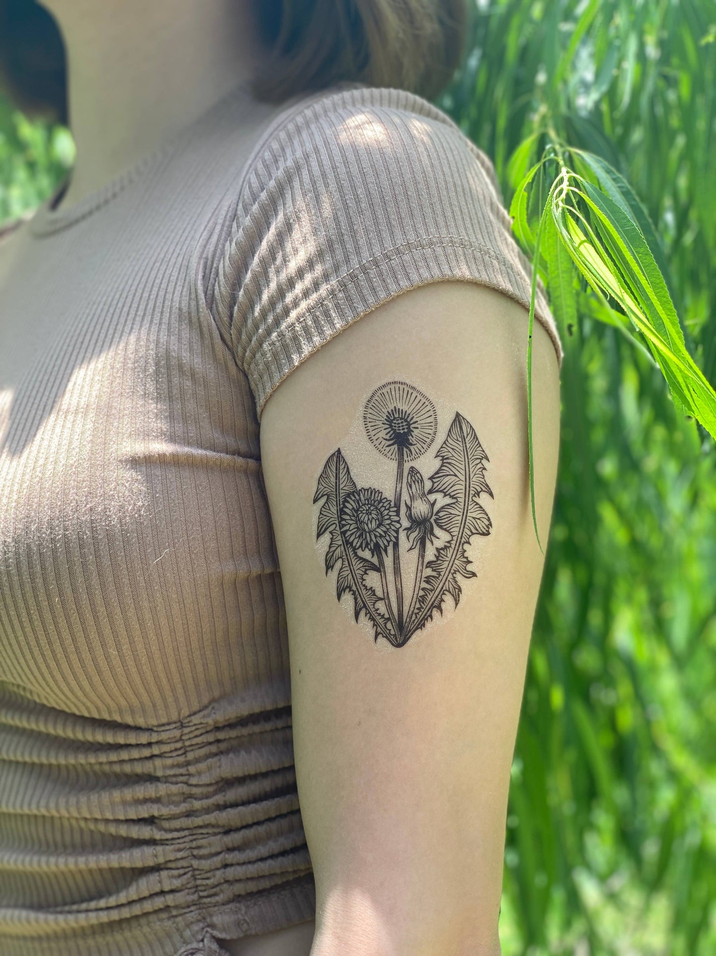 Dandelion Flower Temporary Tattoo