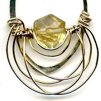 Citrine Hexagon Earrings