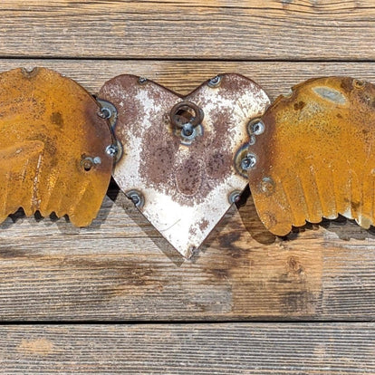 Metal Heart With Wings