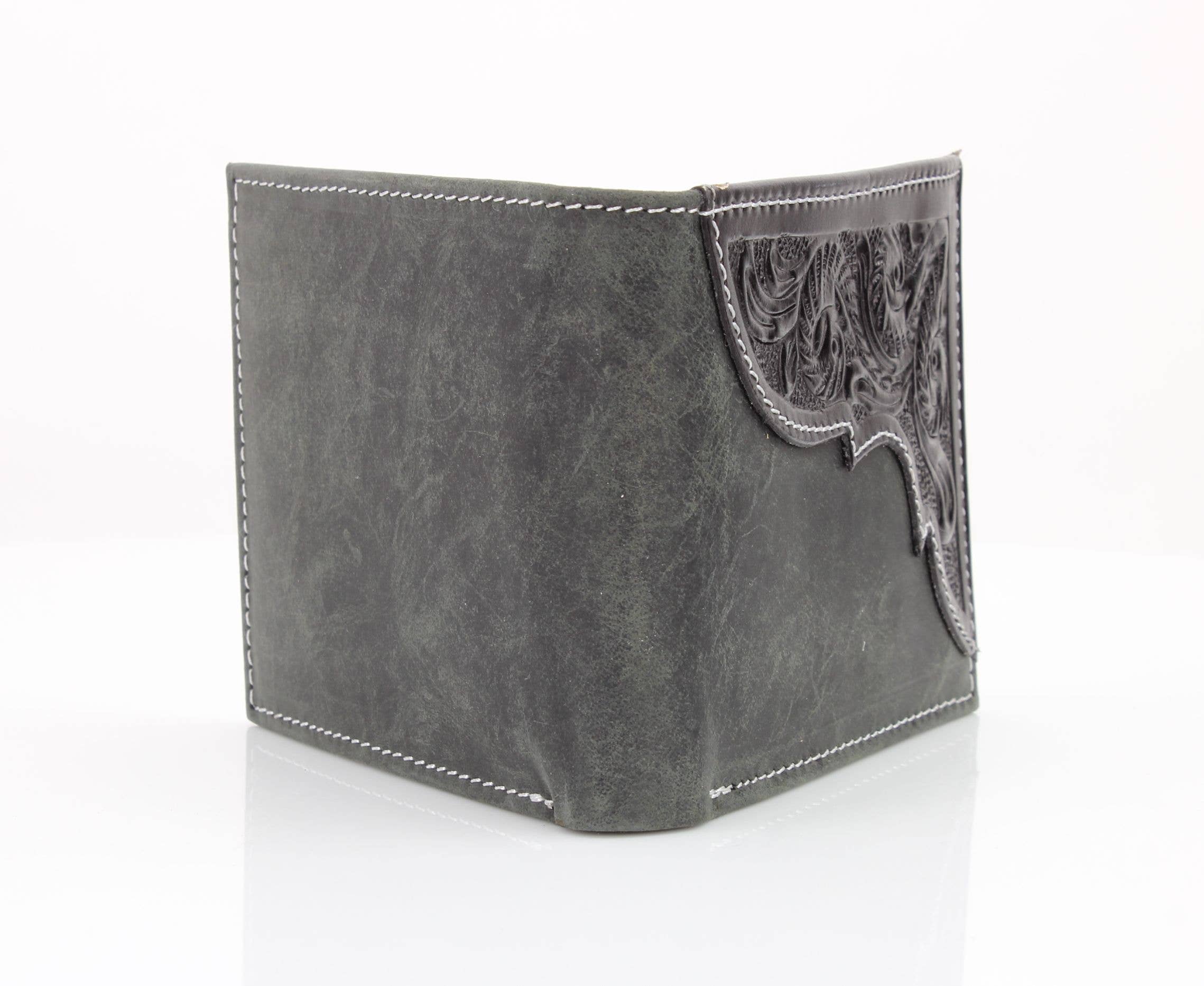 Leather Bifold Tooled Wallet