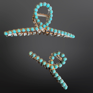 Faux Turquoise Claw Clip -