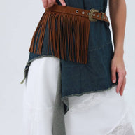 Western Fringe Belt – Antique Buckle & Tassel