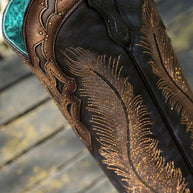 Corral Honey Feather Snip Toe Boot