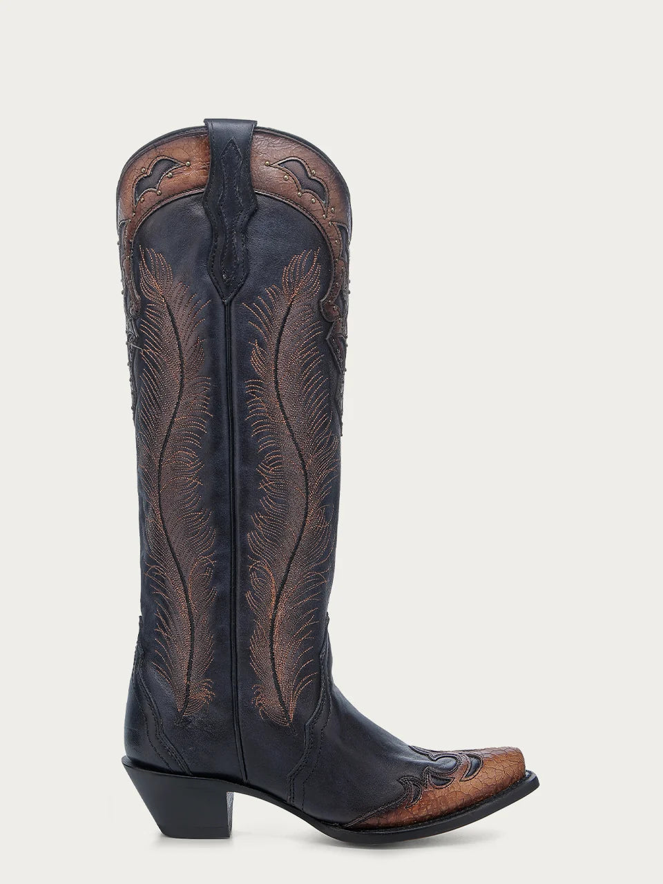 Corral Honey Feather Snip Toe Boot