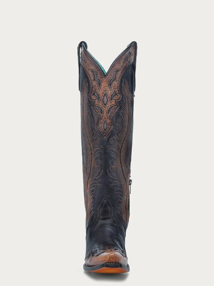 Corral Honey Feather Snip Toe Boot