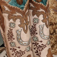 Corral Honey Embroidered Horseshoe Boots