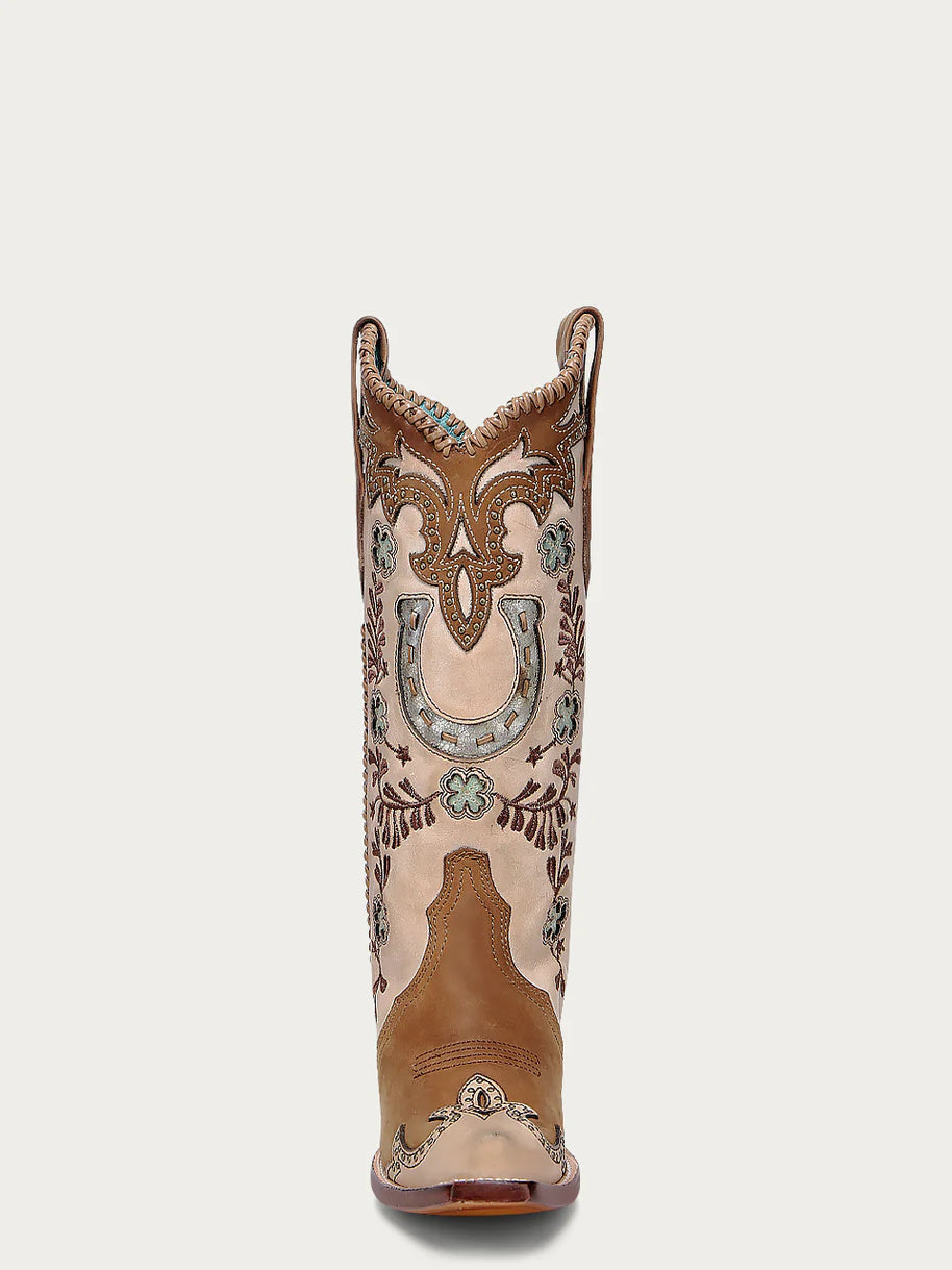 Corral Honey Embroidered Horseshoe Boots