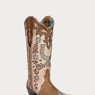Corral Honey Embroidered Horseshoe Boots