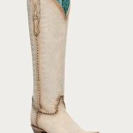Corral Bone Embroiderey & Metallic Welt Tall Boot