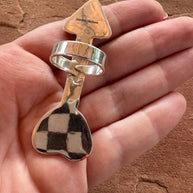 Beautiful Handmade Sterling Silver Adjustable Heart Arrow Ring