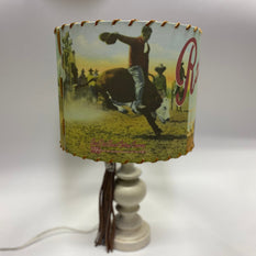 Vintage Bull Rider Lampshade