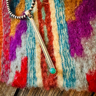 Handcrafted Sterling Silver & Turquoise Drop Pendant