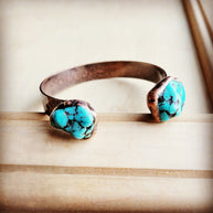 Genuine Natural Turquoise Cuff Bangle Bracelet 806t